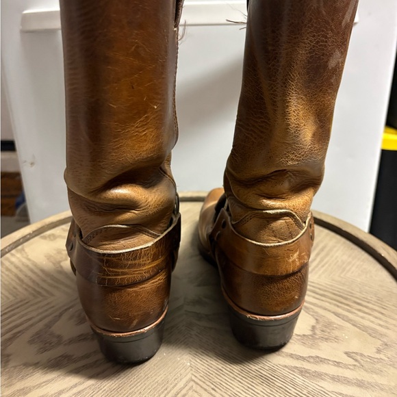 Frye Women’s Brown Leather Harness Boots Sz 10 - Picture 4 of 7